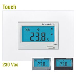 Termostato Elettronico Touch Da Incasso 230V Grigio Tintoretto